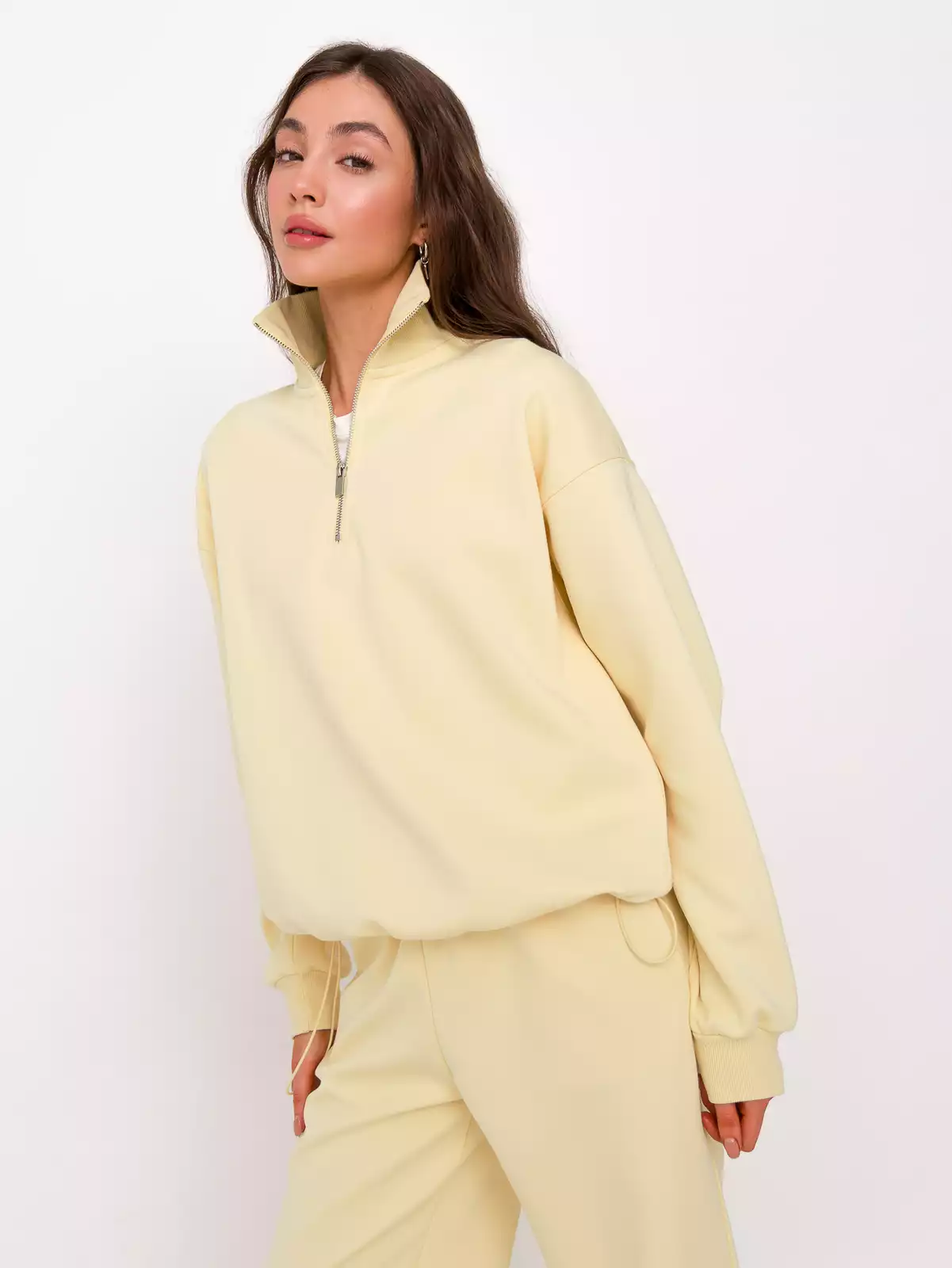 Свитшот с воротником на молнии KEANU