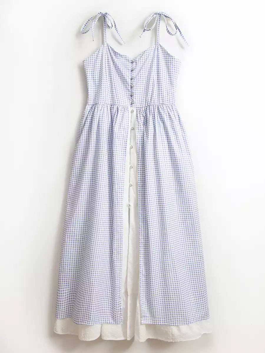 Платье миди из хлопка на бретелях KEANU