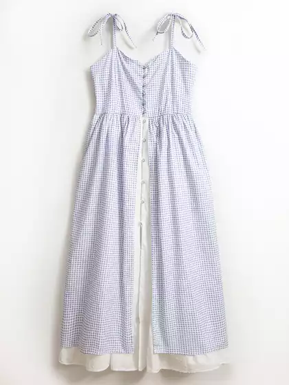 Платье миди из хлопка на бретелях KEANU