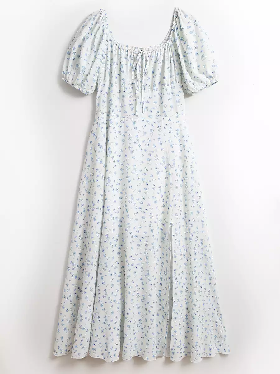 Платье миди с завязками на груди KEANU