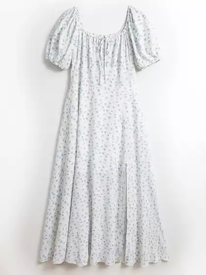 Платье миди с завязками на груди KEANU