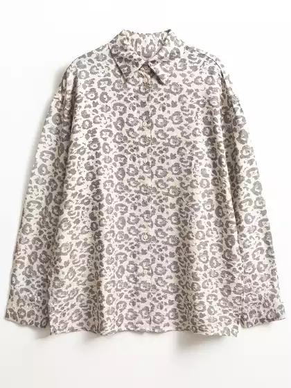 Леопардовая рубашка из вискозы KEANU