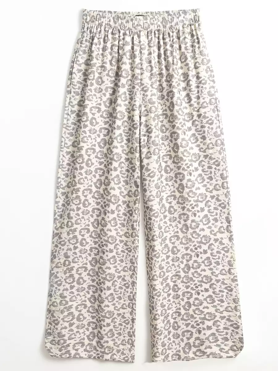 Леопардовые брюки из вискозы KEANU