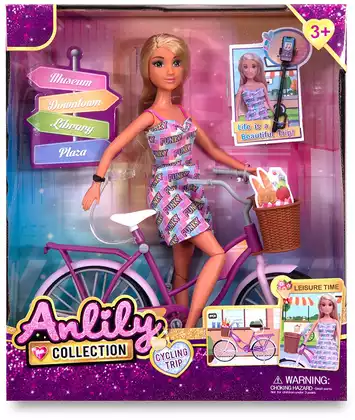Кукла 616265 на велосипеде