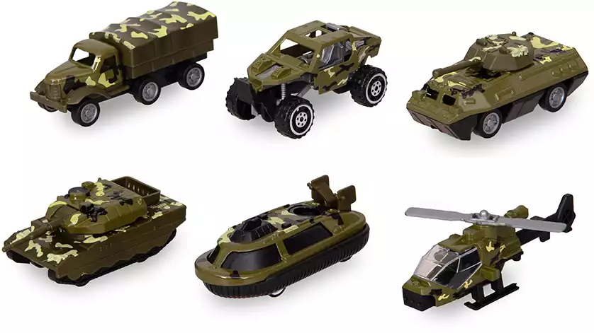 Мод. Маш. 1:60 Набор из 6-ти металлических машин (7,5см) DL013-6