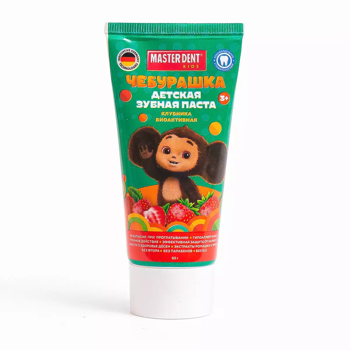 Зубная паста Чебурашка клубника 65 гр 121861-CHB MASTER DENT