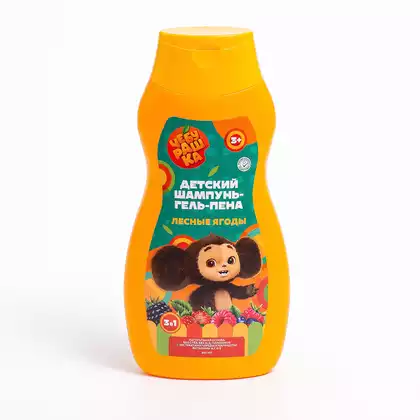 Детский шампунь-гель-пена Чебурашка 3в1 300мл 121853-CHB Заботливая мама