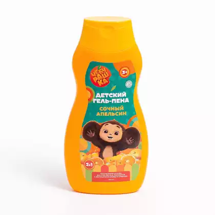 Детский гель-пена д/ванн Чебурашка 2в1 300мл 121852-CHB Заботливая мама