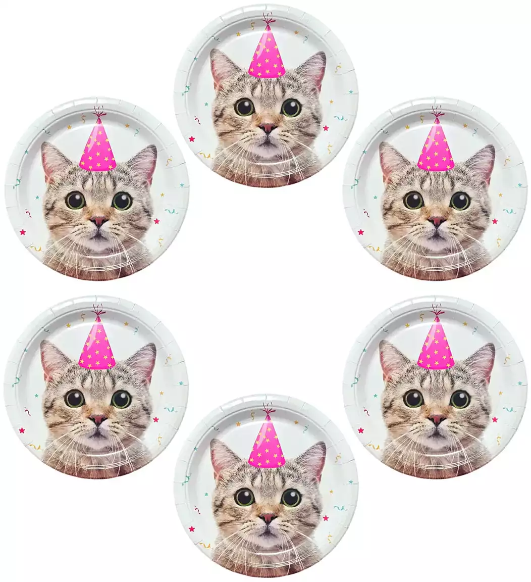 Набор тарелок Кошка (23 см) 6 шт