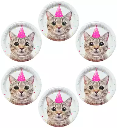 Набор тарелок Кошка (23 см) 6 шт