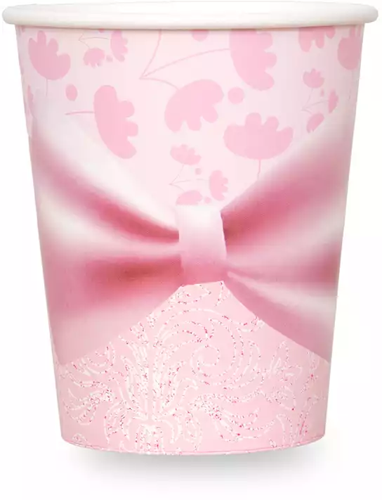 Набор стаканов розовый бант 6 шт