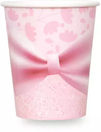 Набор стаканов розовый бант 6 шт