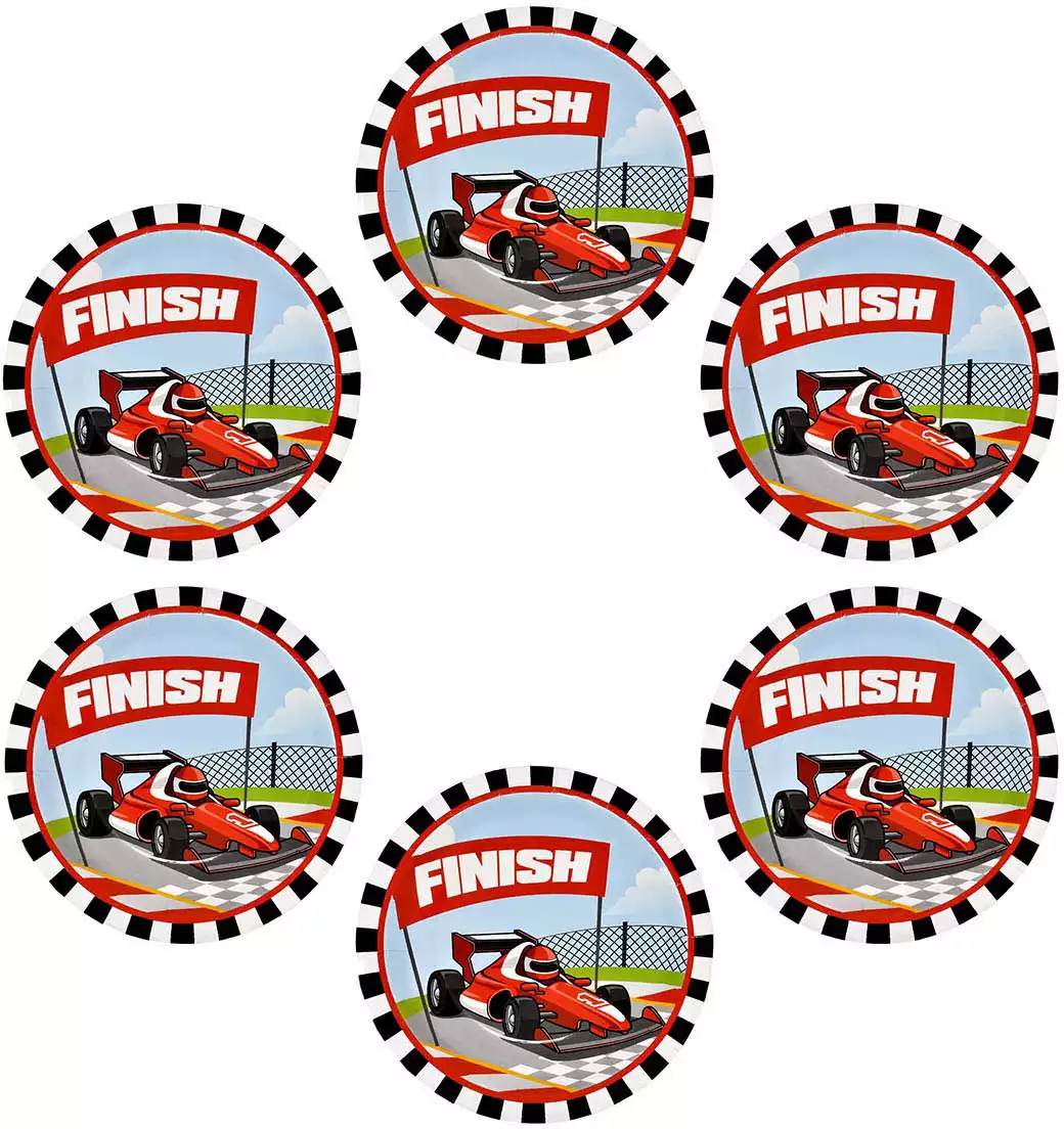 Набор тарелок Гонка (23 см) 6 шт !