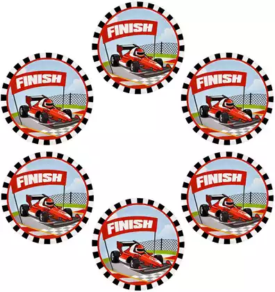 Набор тарелок Гонка (23 см) 6 шт !