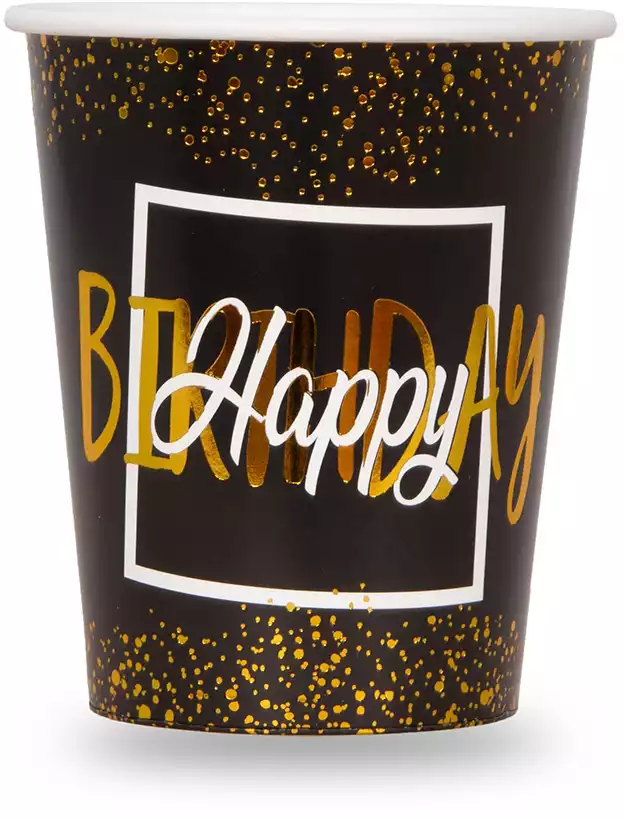 Набор стаканов черное золото 6 шт