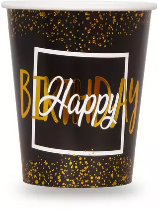 Набор стаканов черное золото 6 шт