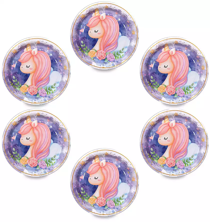 Набор тарелок Единорог (23 см) 6 шт !!