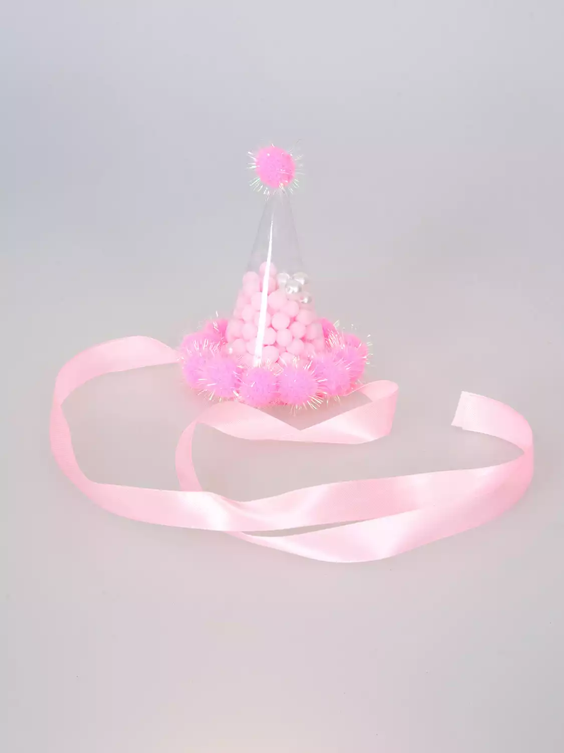 Колпак с шариками розовый 16 см