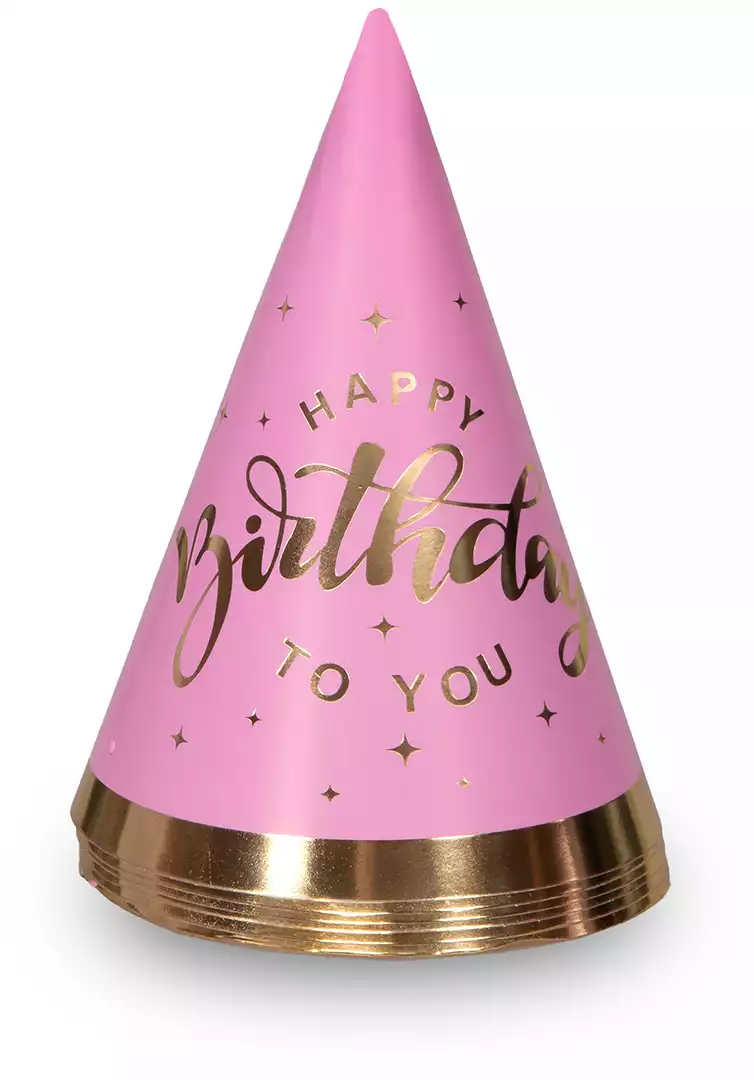 Коклпачки розовые 19 см.6 шт