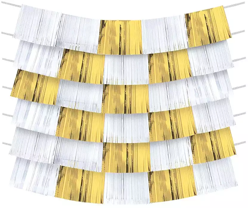 Гирлянда фотозона золото-серебро 152*25