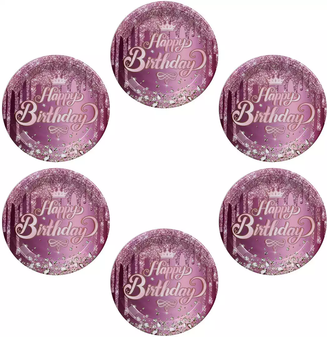 Набор тарелок фиолетовые (23 см) 6 шт