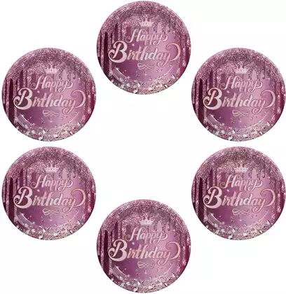 Набор тарелок фиолетовые (23 см) 6 шт