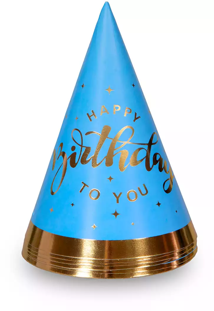 Набор колпачков синие 19 см.6 шт