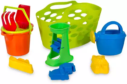 Песочный набор В КОРЗИНКЕ 9 пр.26-11097-ДМ2 Zebratoys