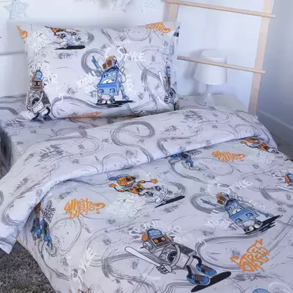 Комплект постельного белья Роботы (поплин) (50х70 см)