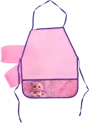 Набор фартук и нарукавники для труда НФ-2, СЛАДКИЙ КОТИК