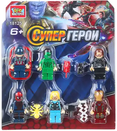 Конструктор фигурки Супергерои -6 шт. 18125-ZH Город мастеров