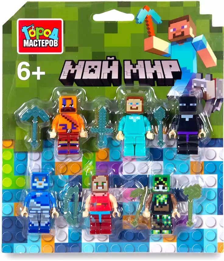Конструктор фигурки Мой мир -6 шт. 18152-YF Город мастеров