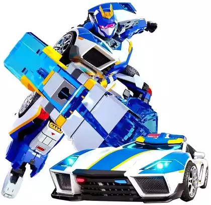 Метал Кард Бот. Блю Коп S трансформер 18 см, S2. METALCARDBOT 70592
