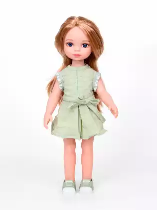 Кукла 91095-L в оливковой одежде