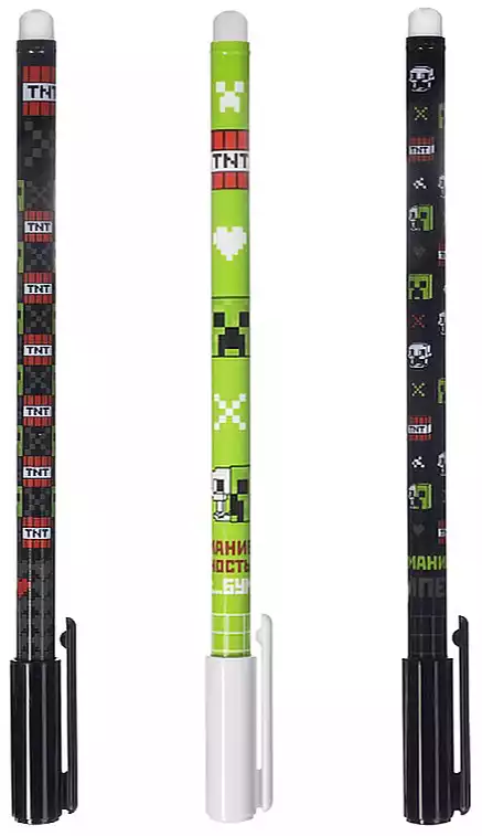 Ручка гелевая стираемая синяя 0,6мм Моя Игра Pixel Boom 94409