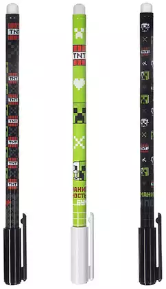 Ручка гелевая стираемая синяя 0,6мм Моя Игра Pixel Boom 94409