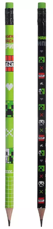 Карандаш чернографитный HB Pixel Boom с ластиком 094407