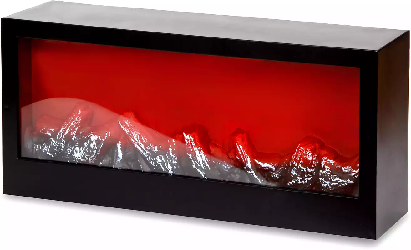 Камин 45х10х20 см USB/батарейки черный BL16568