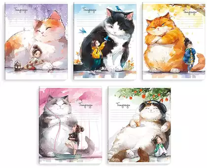 Тетрадь 18л клетка БОЛЬШИЕ КОТЫ 70894