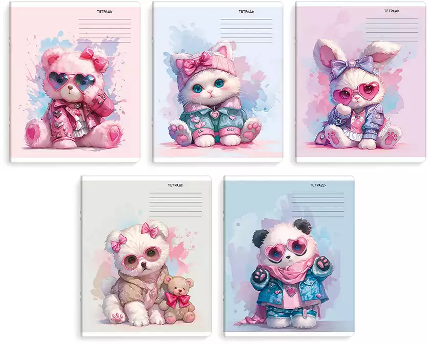 Тетрадь 18л клетка ДЕРЗКИЕ ЗВЕРУШКИ 70907