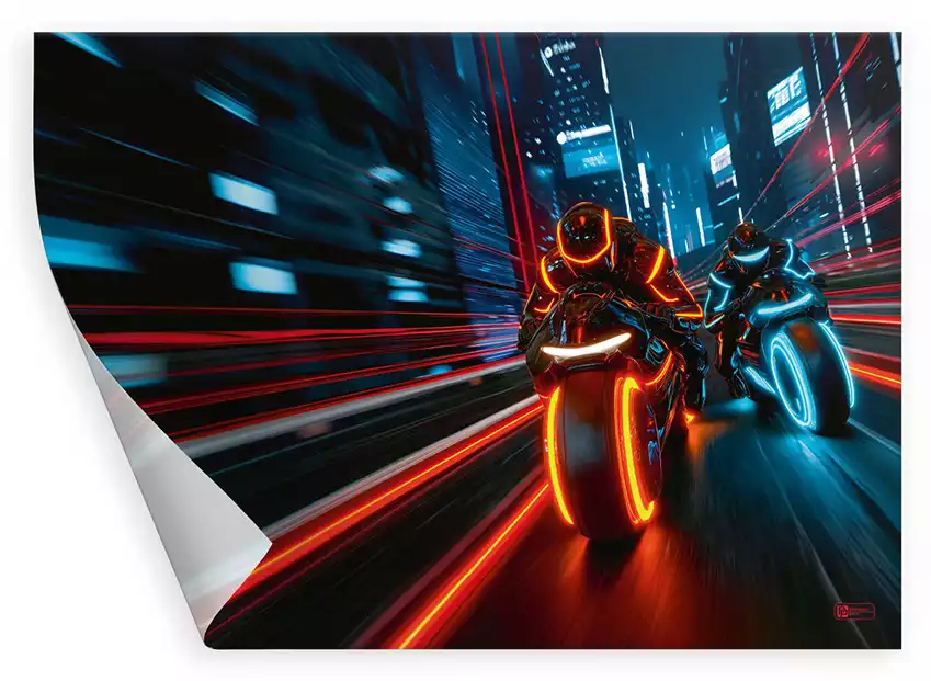 Плёнка цветная для уроков труда 50х70см НОЧНЫЕ МОТОЦИКЛИСТЫ 72998