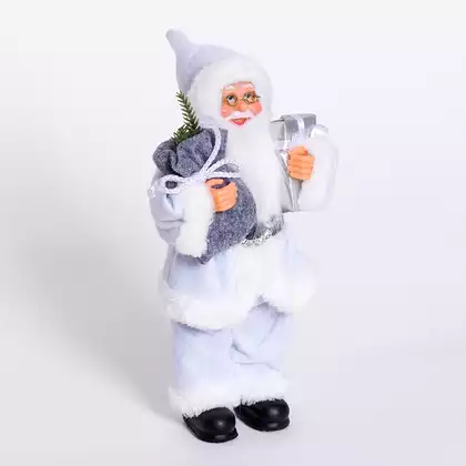 Дед Мороз 30 см белый с мешком Vulpes