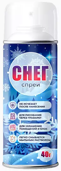 Синтетический 40 г снег нетающий, белый 96446
