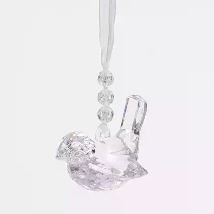 Игрушка елочная акрил птица белый 058D-9144D