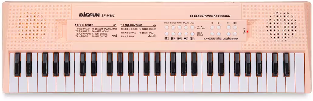 Синтезатор BF-5438C, розовый, 54 кл, микрофон, свет/звук, в/к