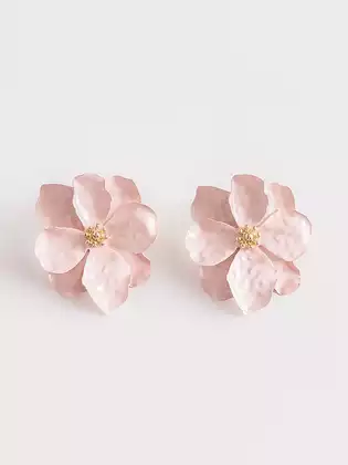 Серьги 1 пара пудровый цветок 058D-9152DKEANU