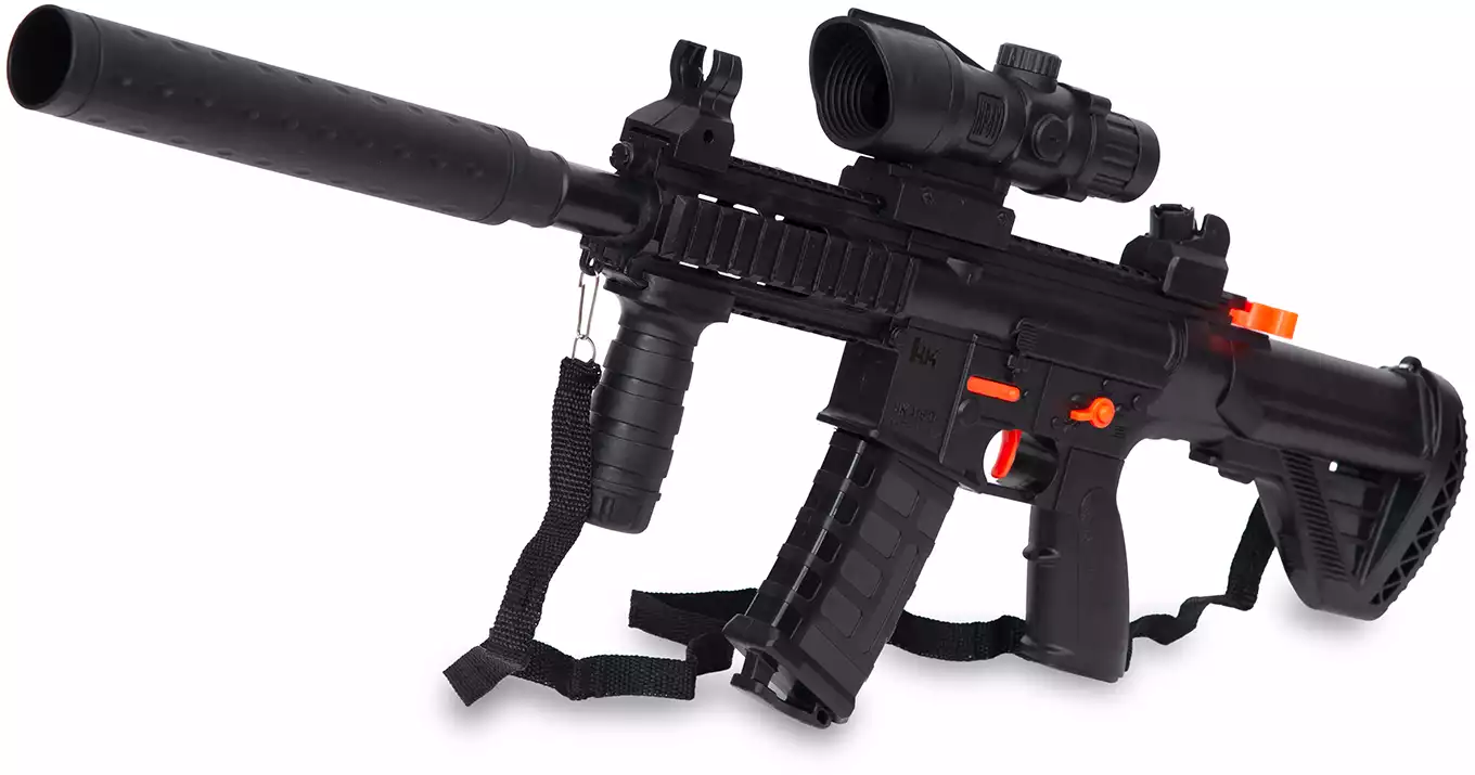 Автомат HK416 с мягкими пулями 2в1 66см 72838 с аккумулятором в/к