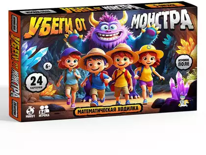 Настольная игра Убеги от Монстра математическая ходилка 06028