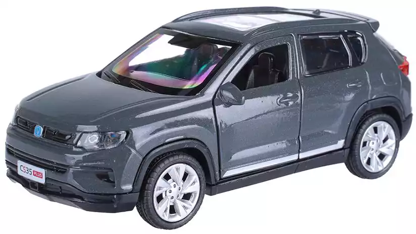 Модель машины CHANGAN CS35PLUS-12-GY мокрый асфальт 12см. инерция ТЕХНОПАРК