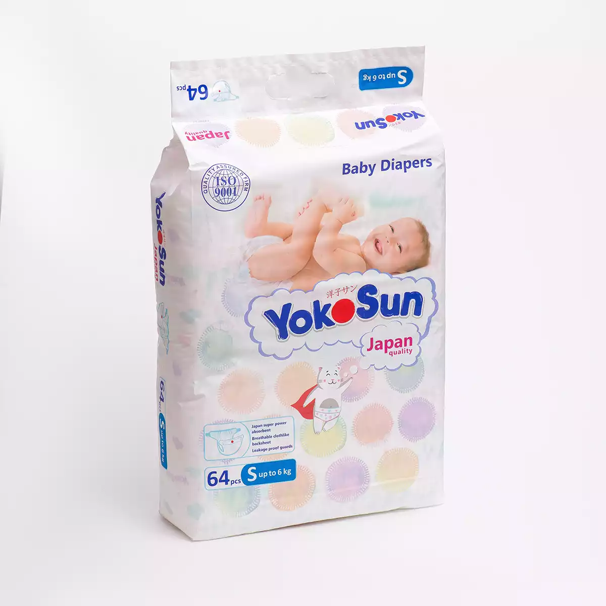YOKOSUN Подгузники S (до 6 кг) 64 шт